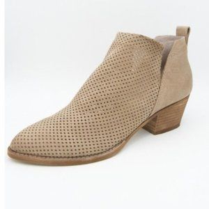 DOLCE VITA - SONYA TAN PERFURATED SUEDE BOOTIES 10